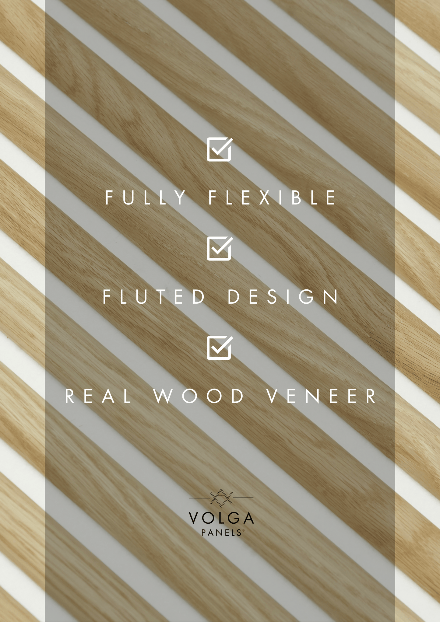 Grey Oak Flexi Fluted Acoustic - Volga Panels™