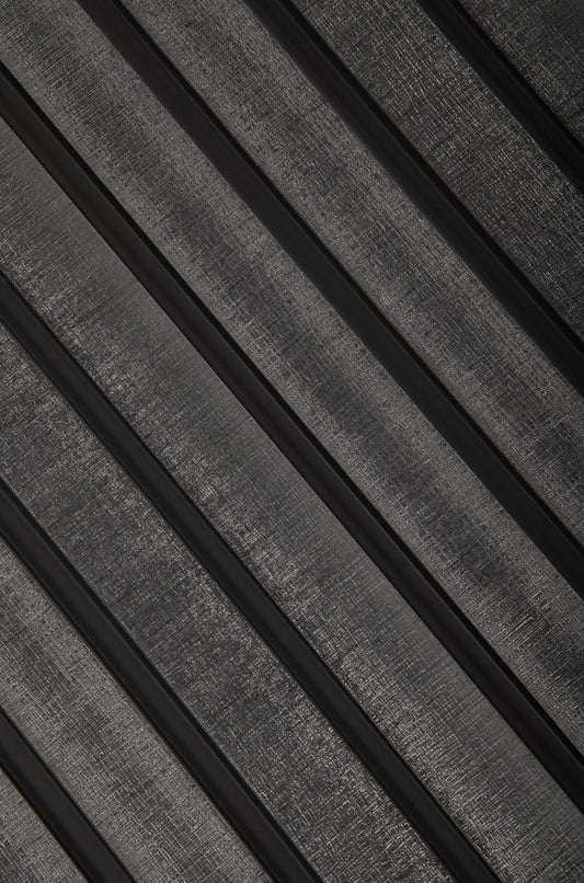 Slate Black Slat Wall Panel - Volga Panels™ (Moisture-proof)
