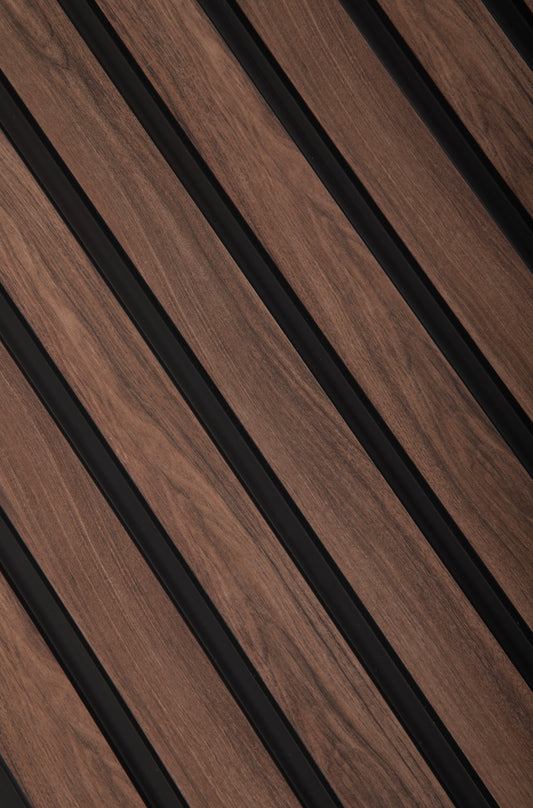Walnut Slat Wall Panel - Volga Panels™ (Moisture-proof)