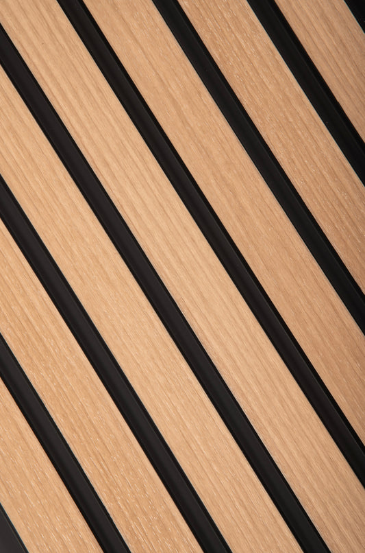 Natural Oak Slat Wall Panel - Volga Panels™ (Moisture-proof)