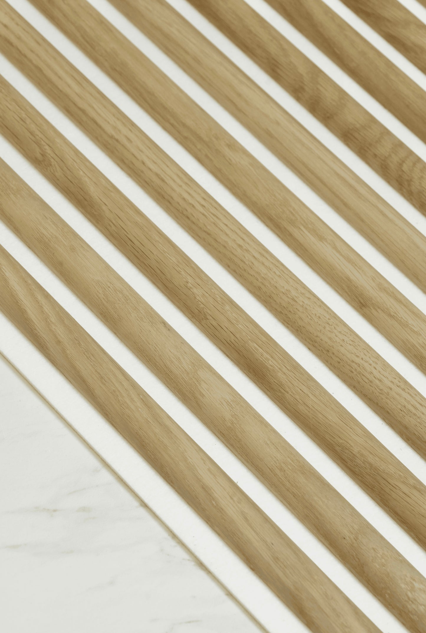 Natural Oak on White Flexi Fluted Acoustic - Volga Panels™