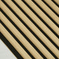 Natural Oak on Black Flexi Fluted Acoustic - Volga Panels™