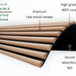 Natural Oak on Black Flexi Fluted Acoustic - Volga Panels™